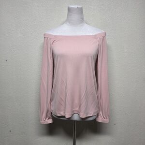 White House Black Market Pink Off-the-Shoulder Blouse Size XS